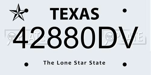 42880DV Texas License Plate