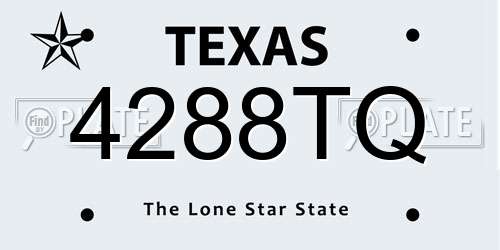 4288TQ Texas License Plate