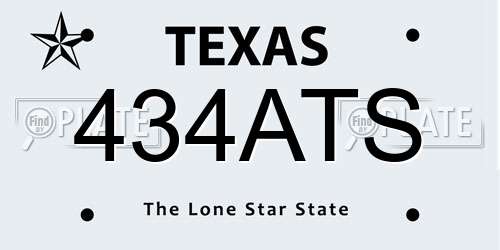 434ATS Texas License Plate