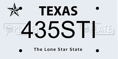435STI Texas License Plate