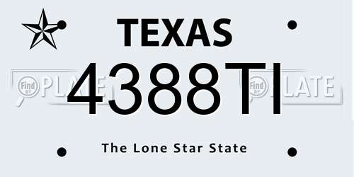 4388TI Texas License Plate