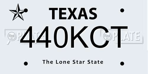 440KCT Texas License Plate