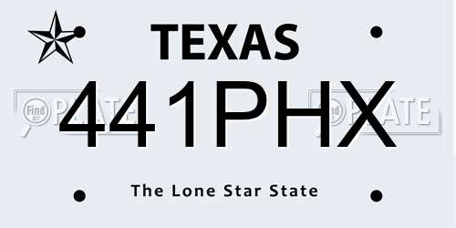 441PHX Texas License Plate