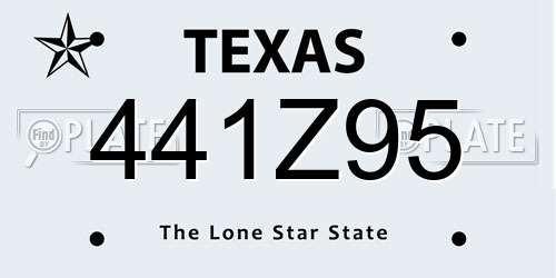 441Z95 Texas License Plate