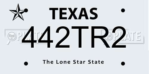 442TR2 Texas License Plate