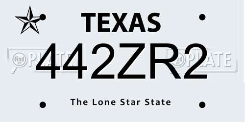 442ZR2 Texas License Plate