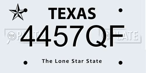 4457QF Texas License Plate