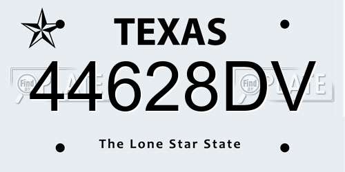 44628DV Texas License Plate