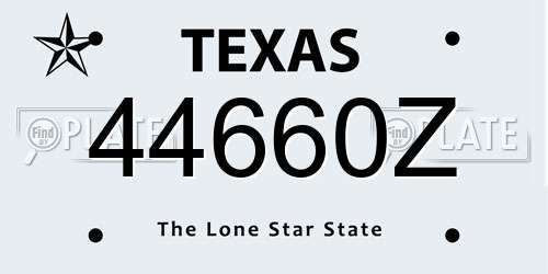 44660Z Texas License Plate