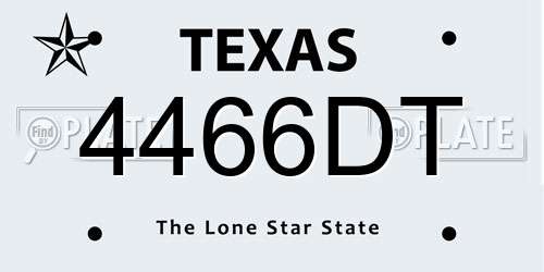 4466DT Texas License Plate