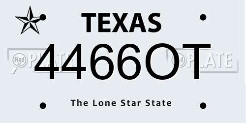 4466OT Texas License Plate