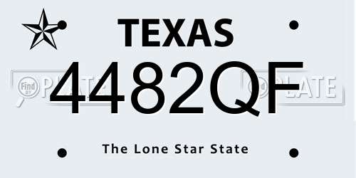 4482QF Texas License Plate