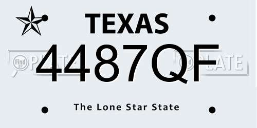 4487QF Texas License Plate