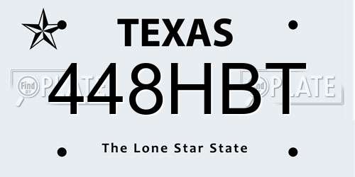 448HBT Texas License Plate