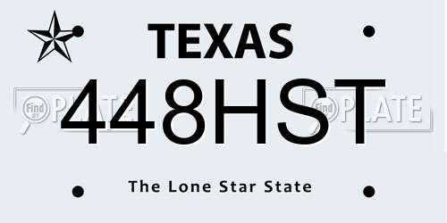 448HST Texas License Plate