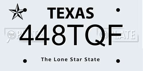 448TQF Texas License Plate