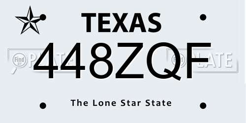 448ZQF Texas License Plate