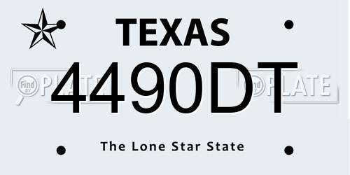 4490DT Texas License Plate