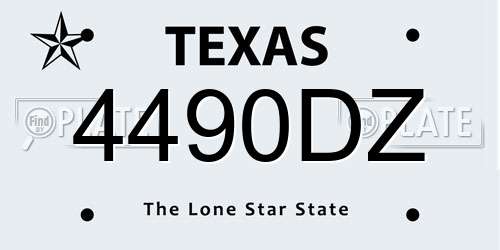 4490DZ Texas License Plate
