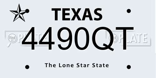 4490QT Texas License Plate