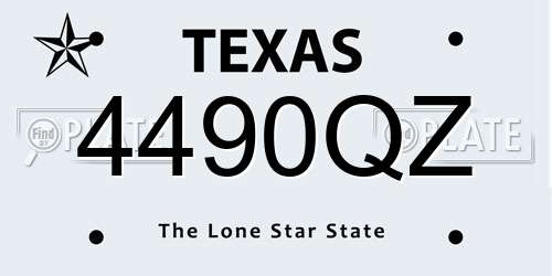 4490QZ Texas License Plate