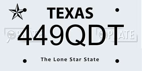 449QDT Texas License Plate