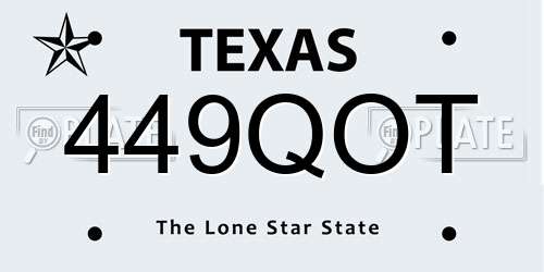449QOT Texas License Plate