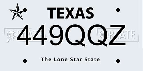 449QQZ Texas License Plate