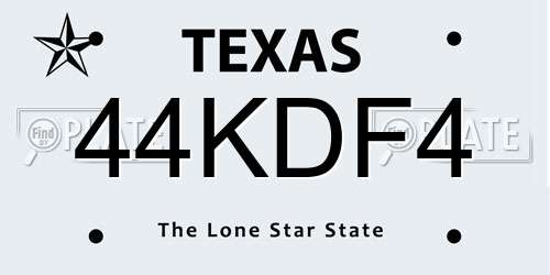 44KDF4 Texas License Plate