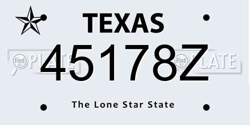 45178Z Texas License Plate