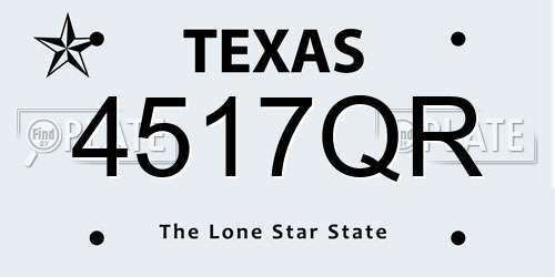 4517QR Texas License Plate