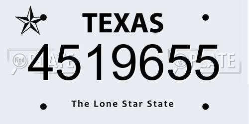 4519655 Texas License Plate