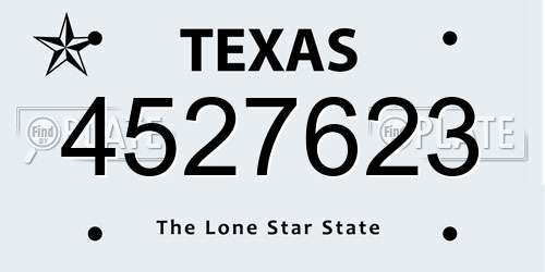 4527623 Texas License Plate