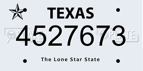4527673 Texas License Plate