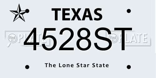 4528ST Texas License Plate