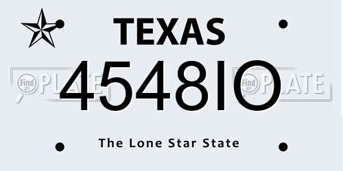 4548IO Texas License Plate
