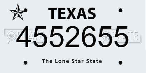 4552655 Texas License Plate