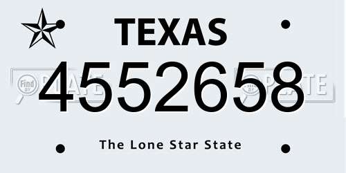 4552658 Texas License Plate