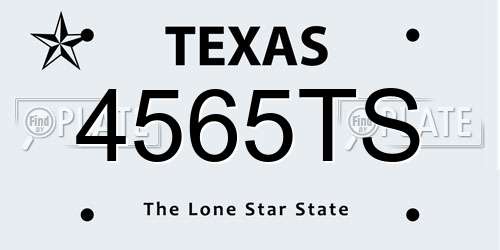 4565TS Texas License Plate
