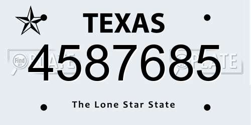 4587685 Texas License Plate