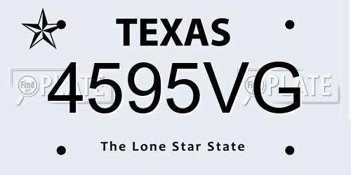 4595VG Texas License Plate