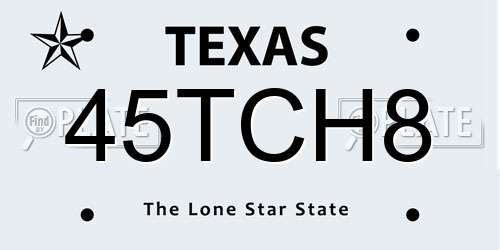 45TCH8 Texas License Plate