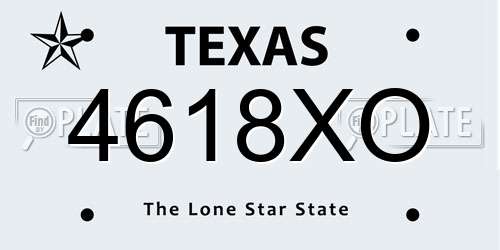 4618XO Texas License Plate