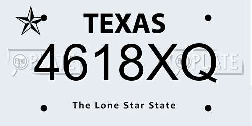 4618XQ Texas License Plate