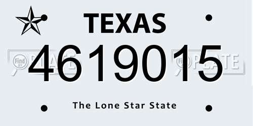 4619015 Texas License Plate
