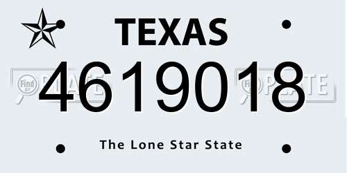 4619018 Texas License Plate
