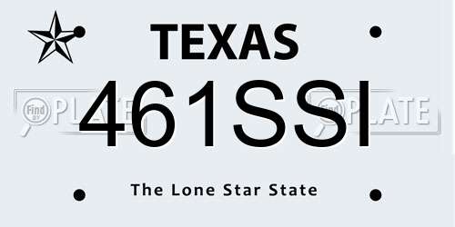 461SSI Texas License Plate
