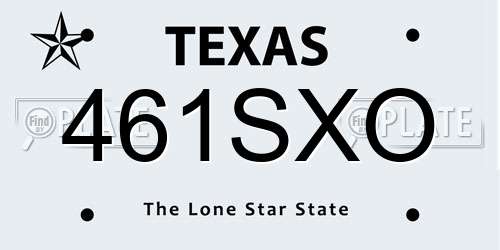 461SXO Texas License Plate