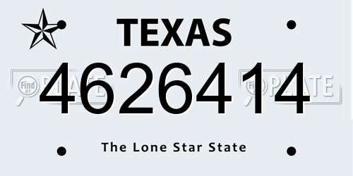 4626414 Texas License Plate