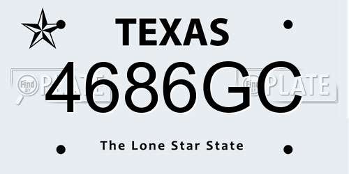 4686GC Texas License Plate